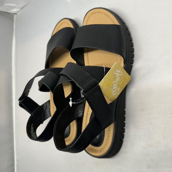Euro Soft by Sofft Sandals Women's 9.5 W Black sandals adjustable straps NWT - Picture 14 of 16